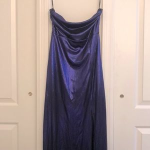 Forever 21 Strapless Blue Dress